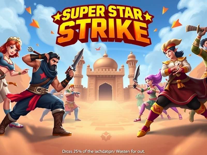 Super Star Strike Game Cover - Desi MOBA Battle Action
